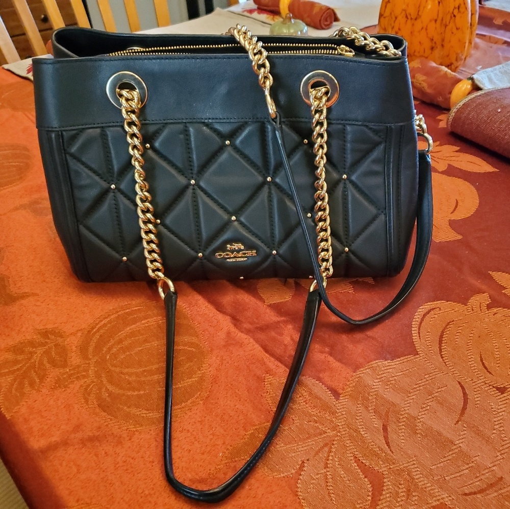 Coach Leather purse with studs